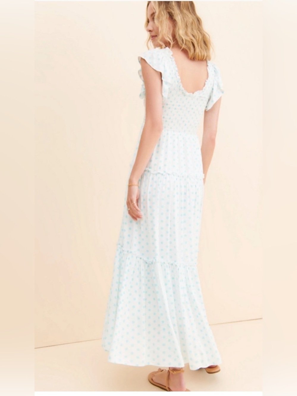 Araminta James Positano Tiered Polka Dot Maxi Dress S - Picture 3 of 13